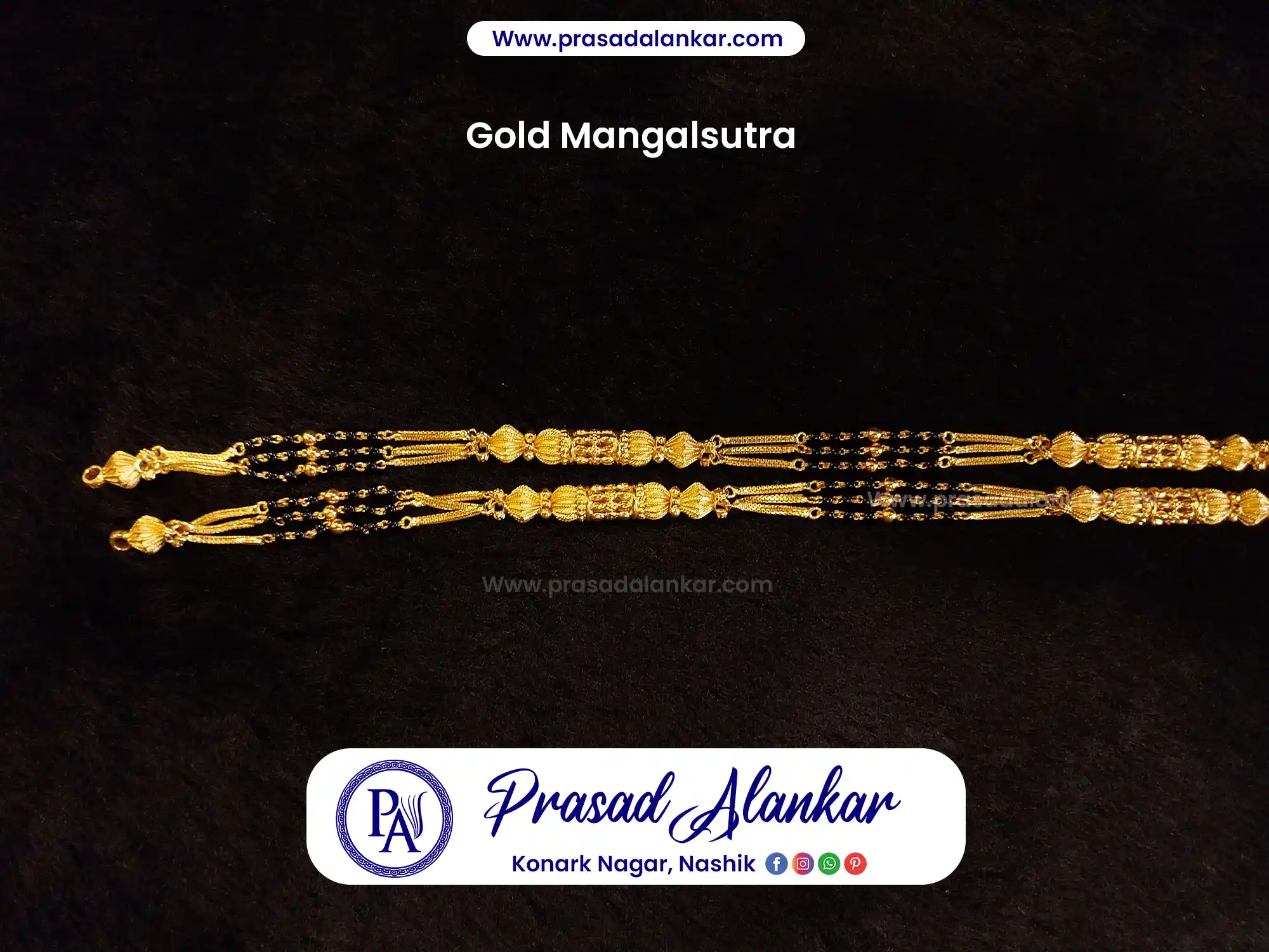 long mangalsutra designs,sone ka mangalsutra, heavy mangalsutra, bridal gold mangalsutra designs, ganthan designs gold, Prasad Alankar Jewelry shop in Nashik Road