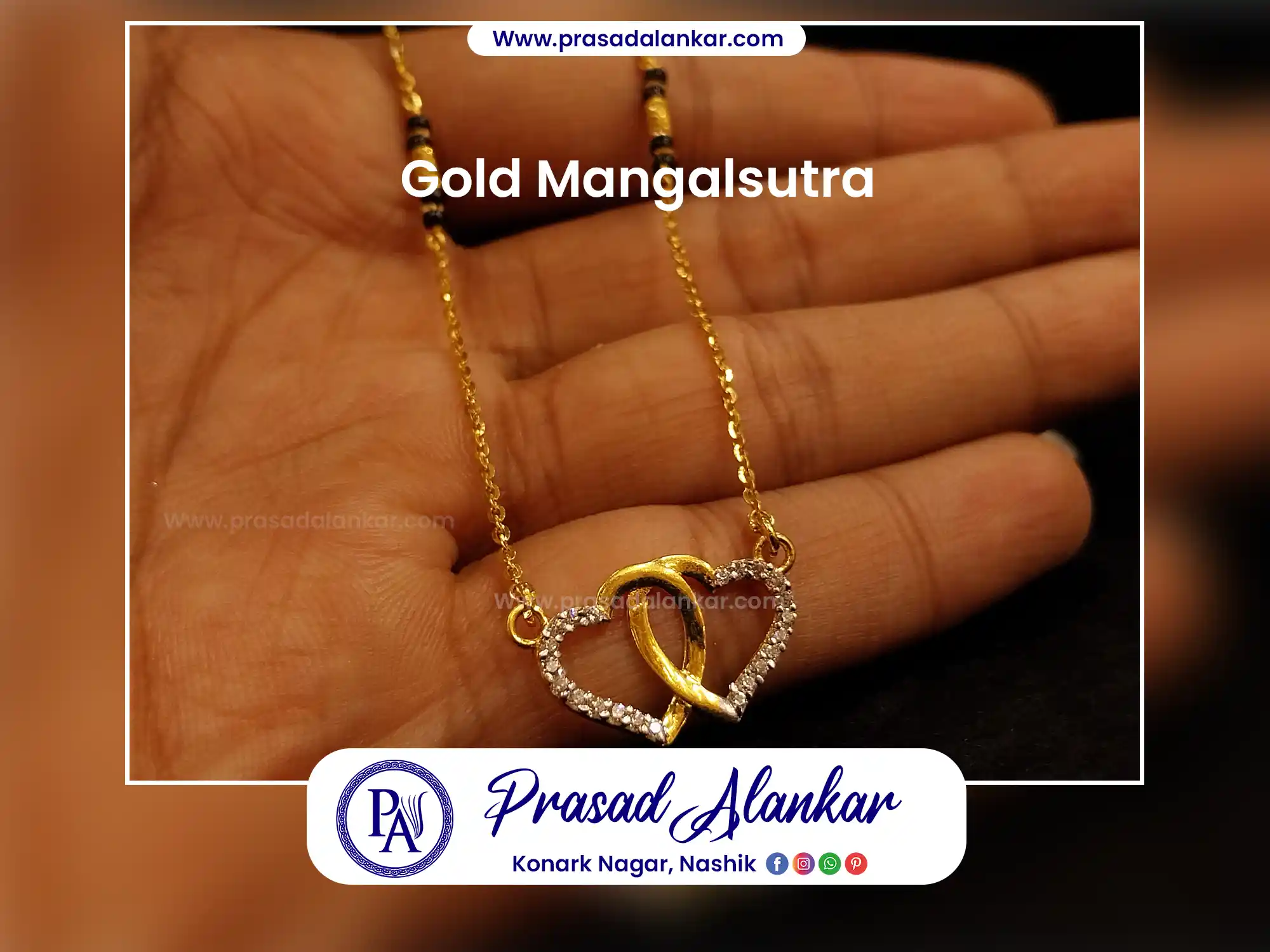 short mangalsutra designs, small mangalsutra designs, 5 gram gold mangalsutra designs with price, chhota mangalsutra, Prasad Alankar Jewellery Showroom in nashik