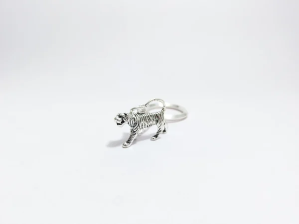 Silver Tiger Keychain